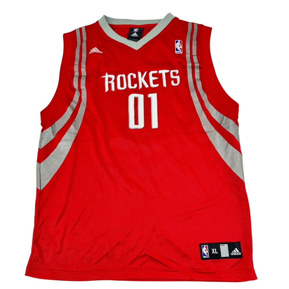 Adidas Houston Rockets Basketball Jersey Mens XL Red 01‎ NBA Mesh Sportswear